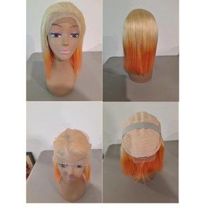 Ombre Blonde and Orange Bob Wig